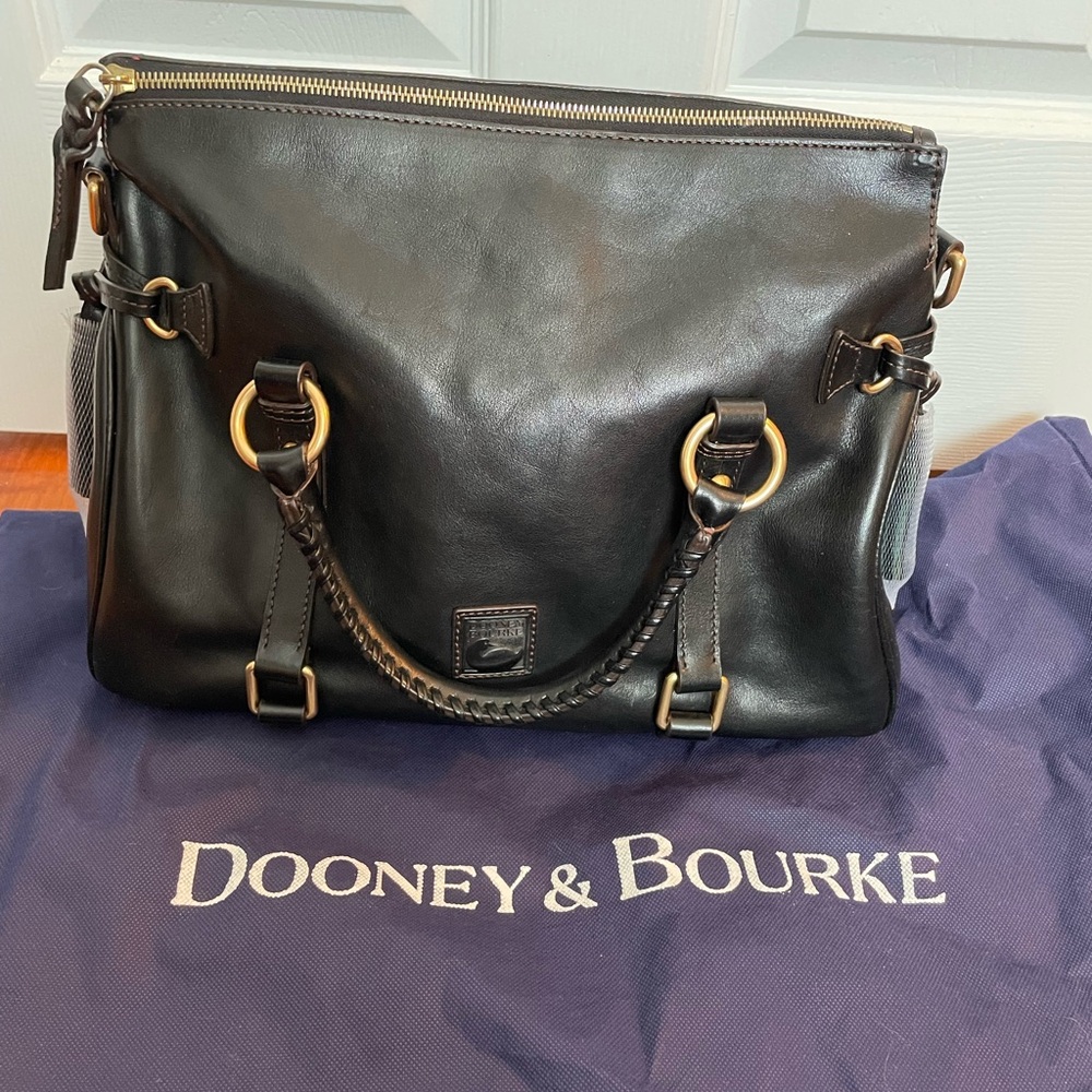 Dooney & Bourke Black Florentine Leather Satchel